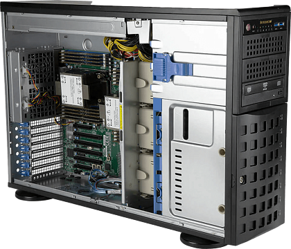 Сервер Supermicro SYS-740P-TRT noCPU X12DPi-NT6 18хDDR4 softRaid IPMI 1х1000W PSU Ethernet 2х10Gb/s 8х3,5" G34